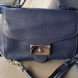 Coach Dark Blue Leather Crossbody Bag
